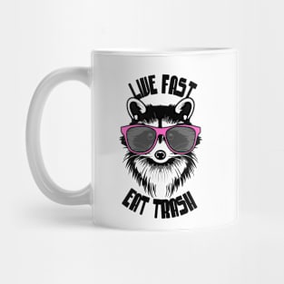 Live Fast Eat Trash | Cute Racoon Mug